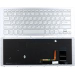 Клавиатура для ноутбука Sony Vaio SVF15N, SVF15N100C, SVF15N14CXB серебряная с ...