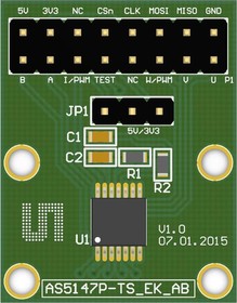 Фото 1/2 AS5147P-TS_EK_AB, Magnetic Sensor Development Tools Adapter Board