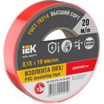 Duct tape 0.15x19mm (roll.20m) red. IEK EX-IZ10-C15-19-20-K04