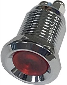 FL1M-12CA-1-R110V, LED Panel Mount Indicators LED RED 12MM NUT 110VAC/DC