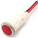 FL1P-12QW-2-R12V, LED Panel Mount Indicators LED RED 12MM SNAP 12VAC/DC