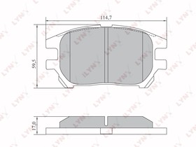 Фото 1/4 BD7573, К-кт колодок для диск. тормозов LEXUS RX300 00-03,