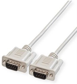 11016018, Serial Cable D-SUB 9-Pin Male - D-SUB 9-Pin Male 1.8m Grey