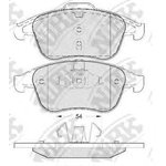 Колодки передние RENAULT Laguna II 01-07 NIBK PN0393