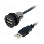 09454521962, Гнездо USB 2.0 A/A 22мм IP20 Цвет черный -25-70°C