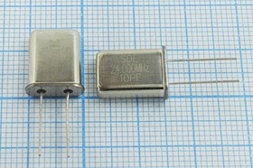 Резонатор кварцевый 24МГц в корпусе HC49U, под нагрузку 10пФ, первая гармоника 24000 \HC49U\10\ 20\ 30/-20~70C\49U[SDE]\1Г SDE; 24000 \HC4
