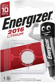 Фото 1/4 Батарейка Energizer CR2016 BL1 Lithium 3V (1/10/140)