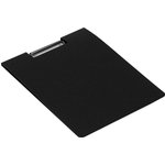 Папка-планшет с зажимом, А4, 1800 мкм, пластик, полифом, черная 340043
