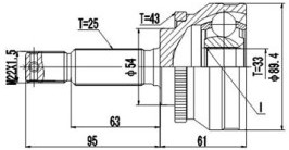 DCV839005, К-кт ШРУСа MITSUBISHI GALANT VI 96-04,