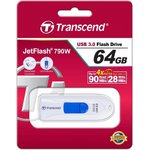 Флеш-память Transcend JetFlash 790, 64Gb, USB 3.1 G1, б/син, TS64GJF790W