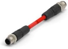 Фото 1/2 TAD14741311-001, Ethernet Cables / Networking Cables M12D4-MS-MS-PVC TYPE B RED-0.5M