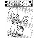 0128-ZZE120FRH, Кулак поворотный правый