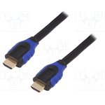 CH0067, Кабель, HDMI 2.0, вилка HDMI, с обеих сторон, 15м