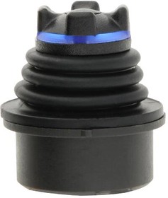 TSHA1S00A1BB, Miniature Joystick - Castle Handle - Blue LED Illumination - Rear Mounting - 0 V to 5 V Output