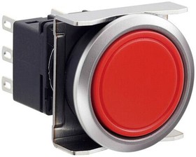 LBW6L-M1T64R, Pushbutton Switches LBW FLUSH ILLD PB MOME. RED