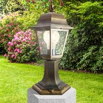 Садово-парковый светильник ЭРА НТУ 04-60-001 Оскар бронза 4 гранный напольный ...
