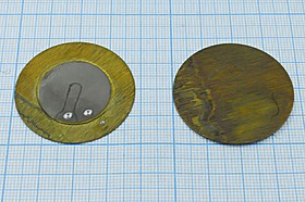 Пьезоэлектрическая диафрагма на бронзовой основе с обратной связью диаметром 38мм и толщиной 0.33мм; пб 38x0,33\\E\\3C\пб ЗП-11\
