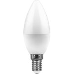 25476, Лампа светодиодная LED 7вт E14 белый матовая свеча