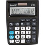 Калькулятор карманный Deli E1122, 12-р, дв.пит., 120х86мм, серый