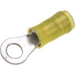 130167, PIDG Insulated Ring Terminal, M5 Stud Size, 2.6mm² to 6.6mm² Wire Size ...