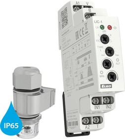 LIC-1 + fotosenzor SKS Регулятор интенсивности света, диммер с фотосенсором. Входы управления: кнопка "T", 5-режимов; выходы: RLC-ESL-LED 2х