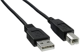 Фото 1/2 3021013-10, USB Cables / IEEE 1394 Cables A-B 26 AWG 10' BLK USB 2.0