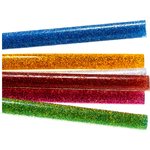 Стержни клеевые цветные с блестками 07х10см 6 шт 007586