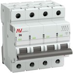 Автоматический выключатель AV-6, 4P, 6A, 6kA, AVERES, SQ mcb6-4-06B-av