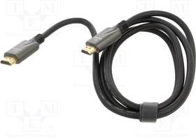 CG862-1.5, Cable; HDCP 2.2,HDMI 2.1; HDMI plug,both sides; PVC; textile