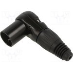 FC619304, XLR Connector, Plug, Right Angle, Cable Mount, Poles - 4