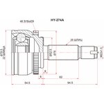 HY274A, Шрус наружный HYUNDAI SOLARIS 14/16 МКПП 17-
