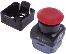 A2W-TC-WC1 US1RB, Pushbutton Switches WirelessPB Mushrm Red BlkFlang