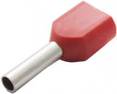 Engard Наконечник штыревой втулочный изолированный двойной НШВИ(2) 1,0-8 цвет красный (1 пакет/50 шт.) NSHvI2-1-8-R