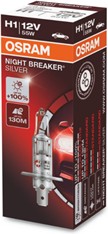 64150NBS, Лампа H1 12V 55W P14.5s NIGHT BREAKER SILVER +100% больше света 1 шт., Osram | купить в розницу и оптом