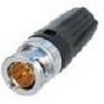 NBNC75BWU13, Cable plug BNC Rear Twist, BNC, Brass, Plug, Straight, 75Ohm ...