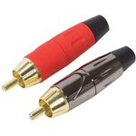 27-9858, 2 x RCA Male Connectors Red and Black