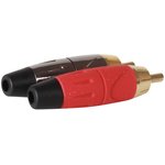 27-9858, 2 x RCA Male Connectors Red and Black