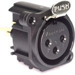 AC3FAV2-AU-PRE, Гнездо, XLR, "мама", PIN: 3, прямой, с кнопкой, винтами, THT ...