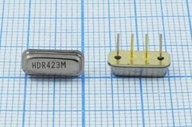 Фото 1/4 ПАВ резонаторы 423.22МГц в корпусе F11, 1порт; №SAW 423220 \F11\\ 90\\HDR423MF11\4P (HDR423M)