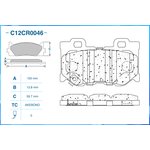C12CR0046, Колодки тормозные зад., Low Metallic NISSAN 370Z купе (Z34) 06/13- ...