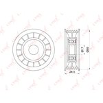 PB-5164, PB-5164 Ролик натяжного механизма / приводной LYNXauto