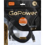 Кабель GoPower HDMI (m)-HDMI (m) 3.0м ПВХ ver.1.4 черный в пакете (1/125)