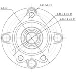 Z89121R, Ступица пер nis cube z12 09-, tiida, versa c11x, sc11x 07-