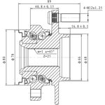 Z89121R, Ступица пер nis cube z12 09-, tiida, versa c11x, sc11x 07-