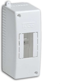 Фото 1/2 68022, Щит распределительный навесной ЩРн-П-2 IP30 пластиковый белый без двери Tyco