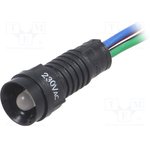 LRGB-D5-230ACWK, Индикат.лампа: LED, вогнутый, 230ВAC, Отв: d11мм, IP40, пластик