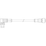 2273122-4, Датчик Кабеля, AMP, 90° M12 Plug, M12 Receptacle, 5 Positions, 1.5 м ...