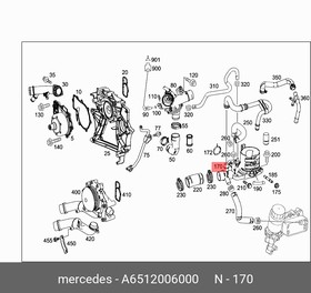 6512006000, Патрубок сист.охл. MERCEDES BENZ W212 E-KLASSE (2009-2016)