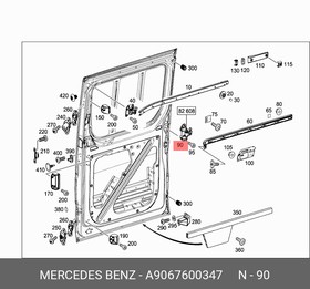 A9067600347, Ролик сдвижной двери средний |\ МБ Спринтер 515 CDI