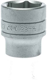 Фото 1/2 M1205286-C, 1/2 in Drive 28mm Standard Socket, 6 point, 43 mm Overall Length